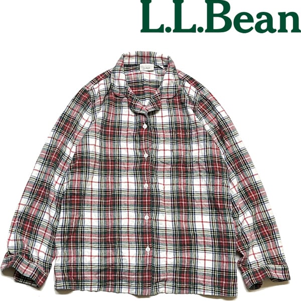 1点物◇エルエルビーンLL Bean赤緑チェックシャツ長袖ネルシャツ古着