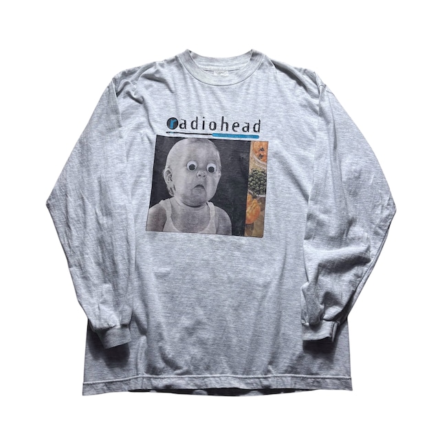 vintage 1993’s RADIOHEAD uk promo long-sleeves music tee “Anyone Can Play Guitar”