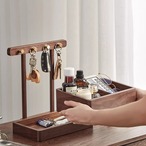 木のキートレイ キートレイ 木製 小物収納 多機能収納ラック 関装飾 鍵かけ 鍵 キャビネット ダブルトレイ 玄関 ドア 棚 デスクトップ収納 玄関装飾 北欧