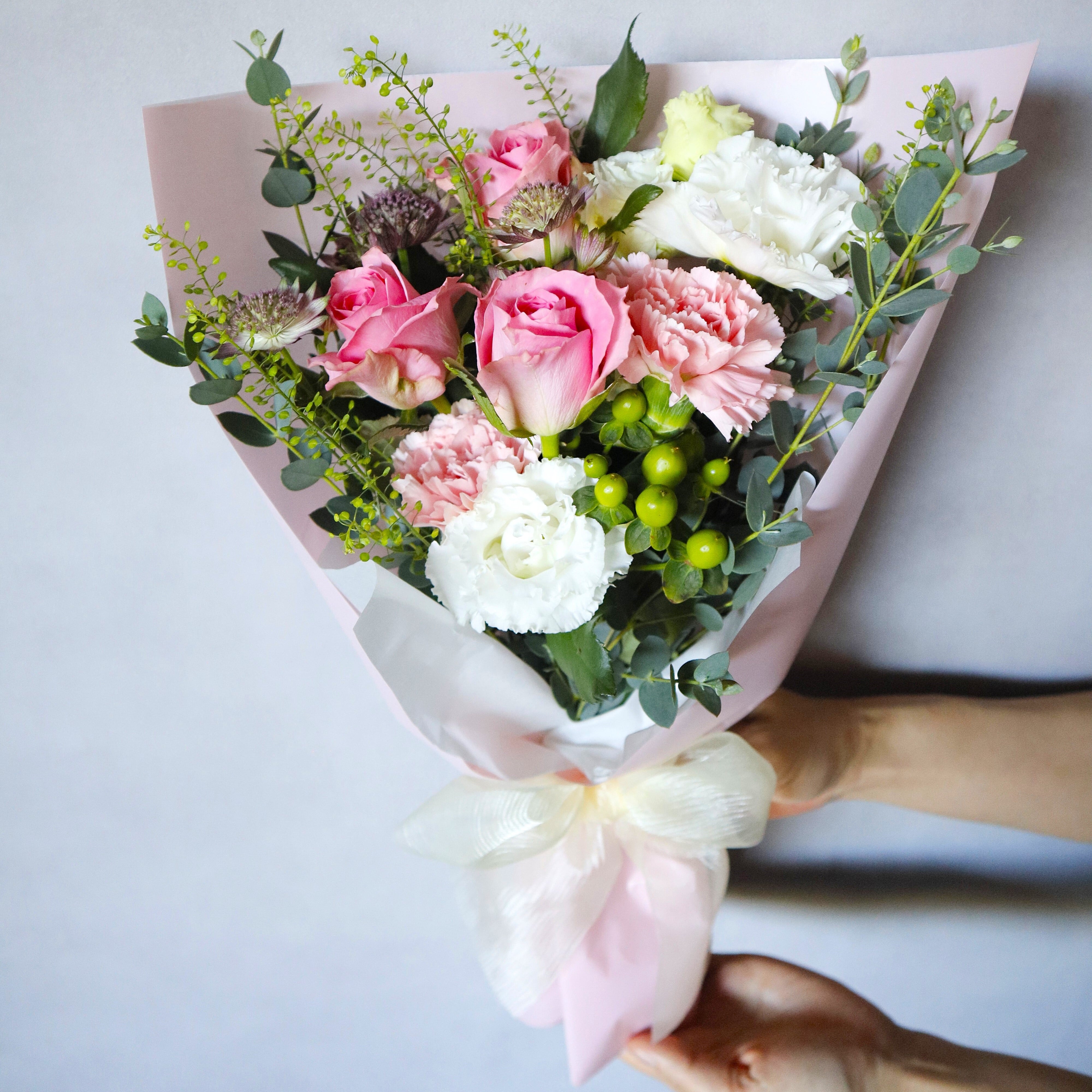 【いい夫婦の日】ローズブーケ ピンク☆感謝の気持ちを添えて