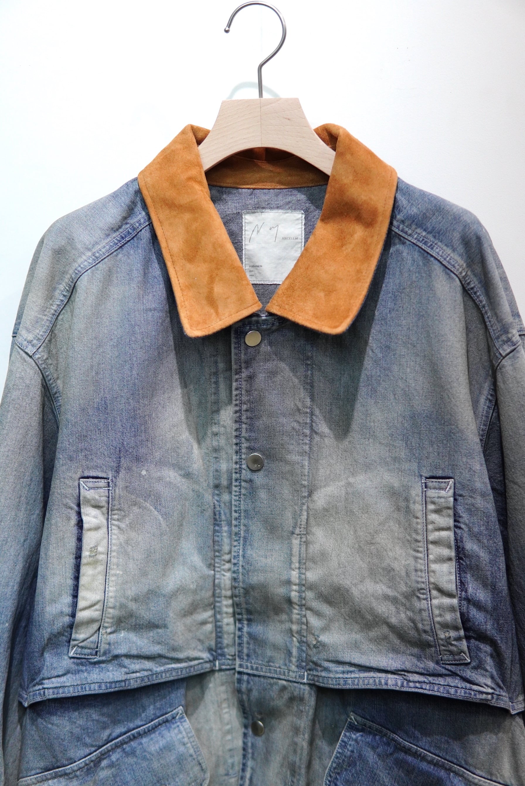 ANCELLM / AGING DENIM HALF JACKET/ ANC-JK99-B | POETRY