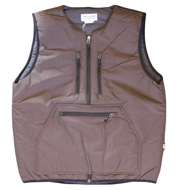 ENDS and MEANS／Tactical Puff Vest【 African Black 】