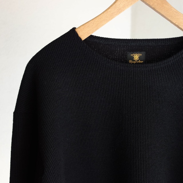 da wool quartergauge longsleeve / shabby black