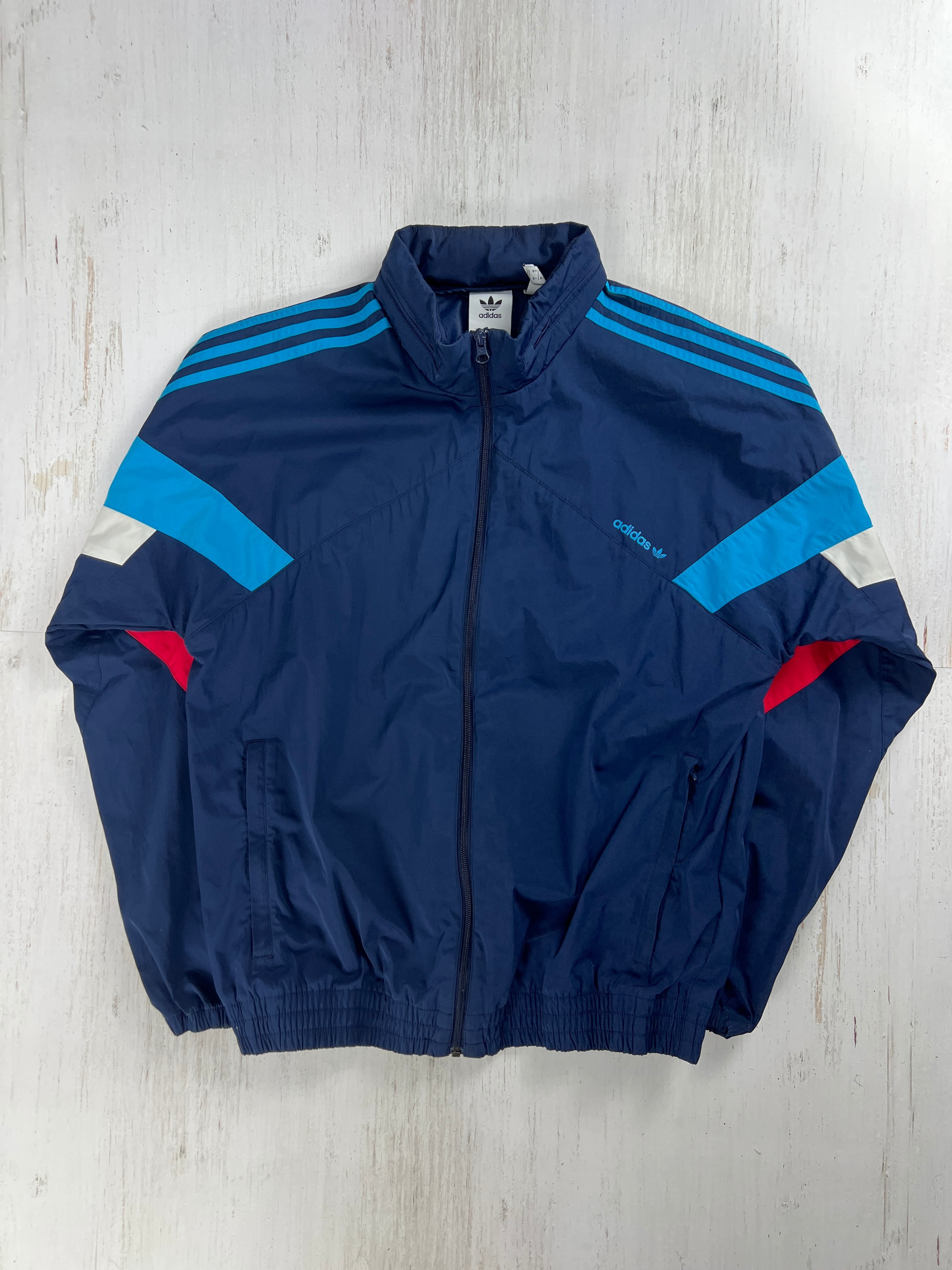adidas Trefoil Nylon Track Jacket Navy × Blue × Red / アディダス トレフォイル ナイロントラックジャケット ネイビー × ブルー × レッド