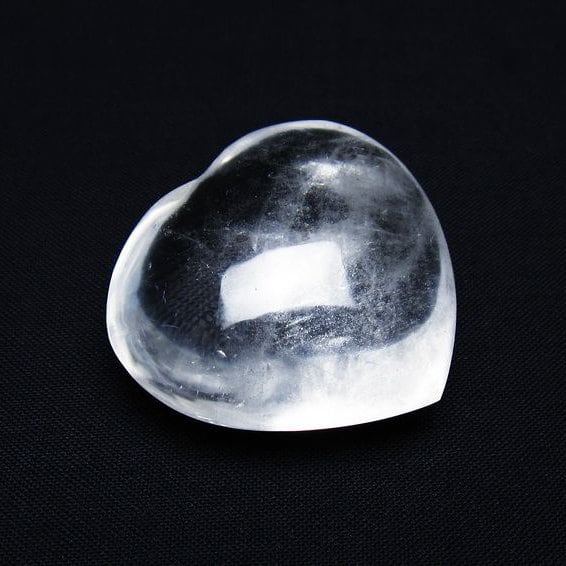 水晶 ハート置物 一点物 145-1466