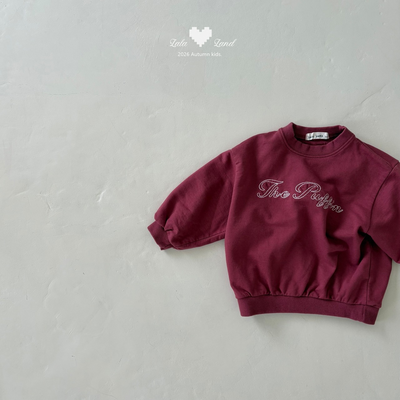 韓国子供服 / LALALAND / 26Autumn / ステッチ スウェット / 秋服 / キッズ *XS~XL*