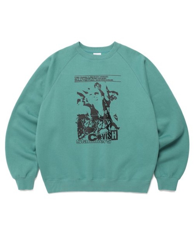 [CAVISH] CROWD RAGLAN SWEATSHIRT GREEN(CV2DFUM444A)