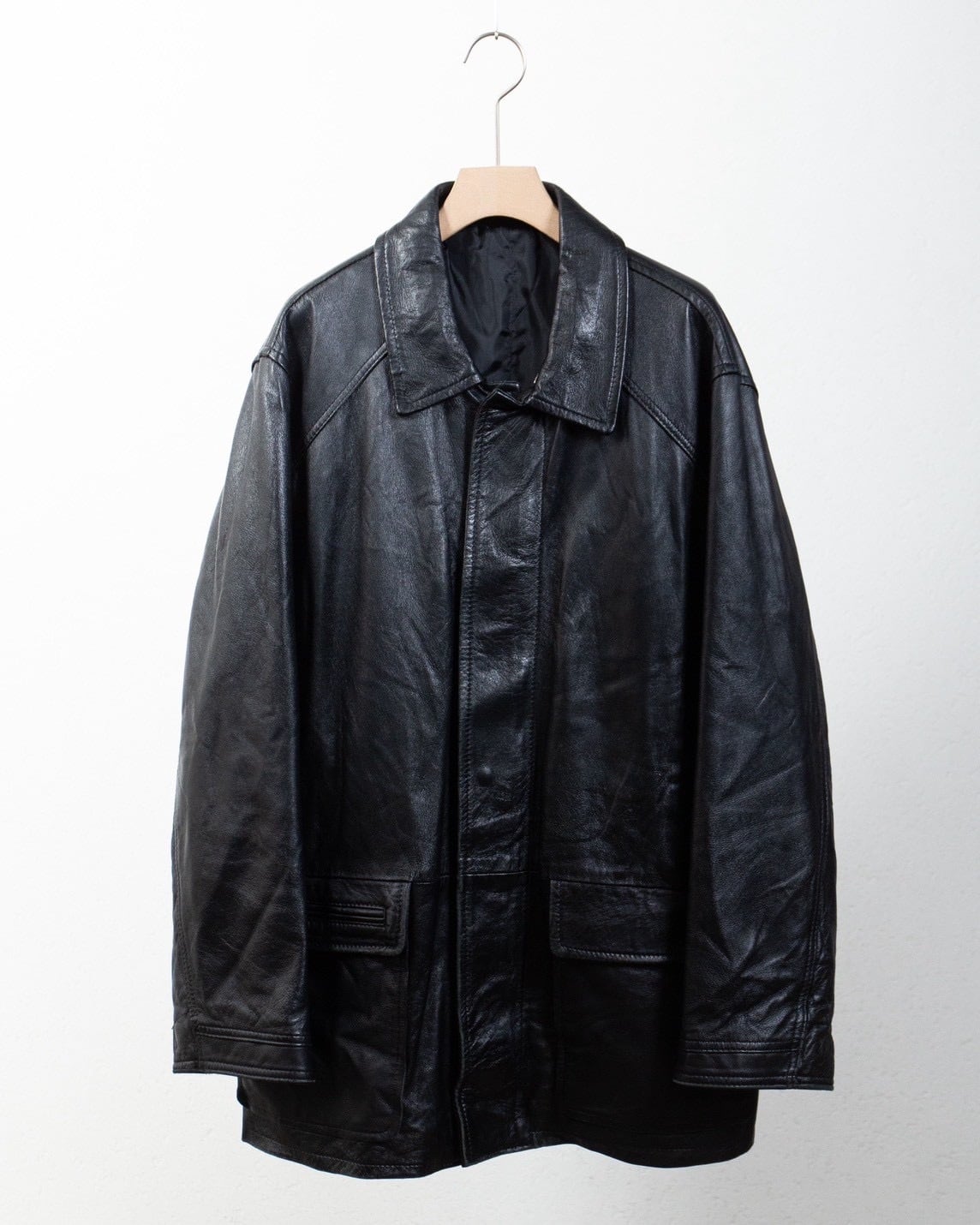 60-70s Le Corbusier Leather Jacket Double Breasted ル