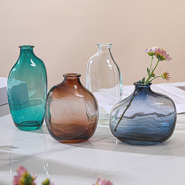 【VASE】グラデーションカラーグラスベースセット 全4色