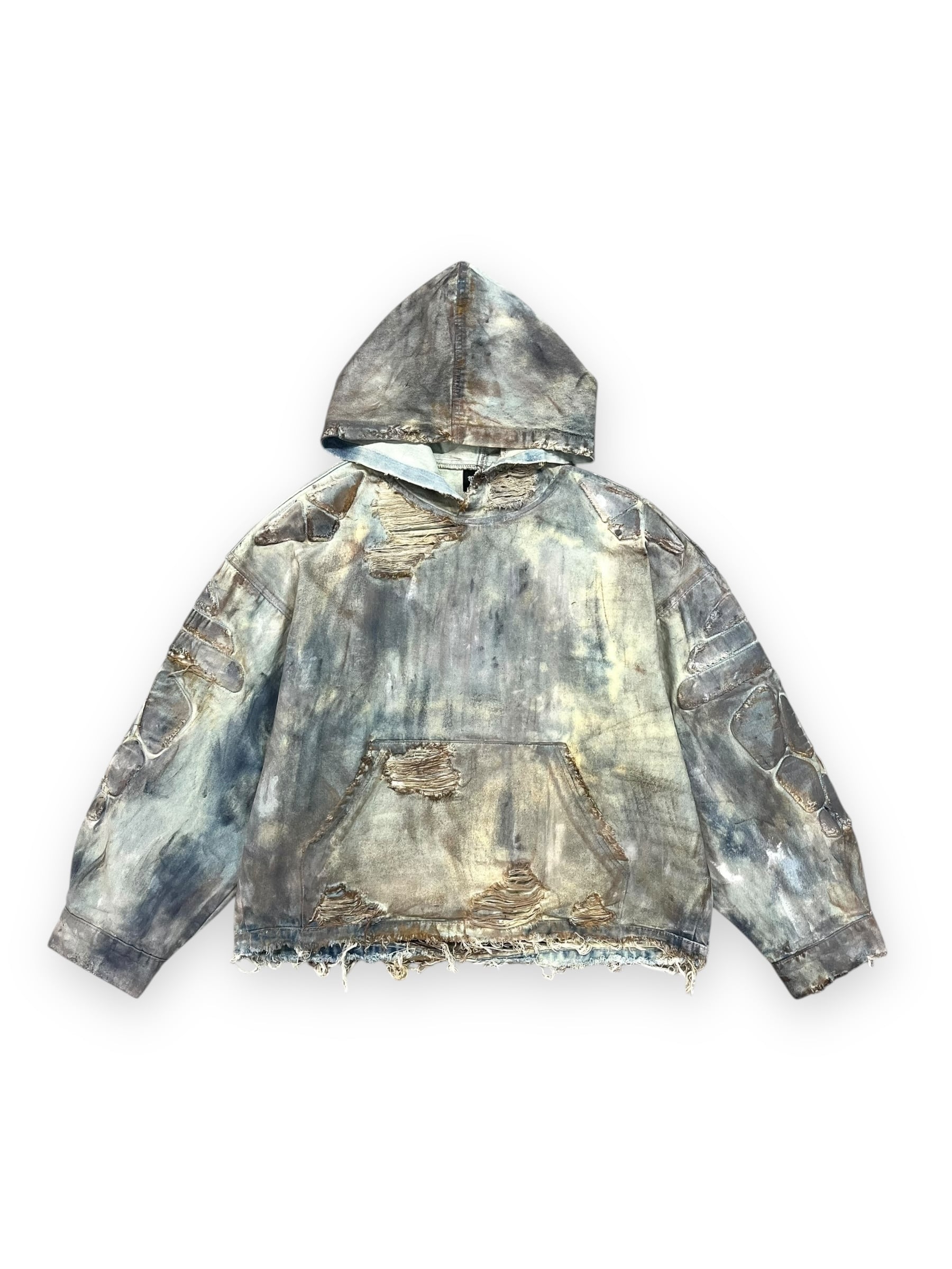 【PLANET STUDIO】【CUSTOM】Grime Armor Denim Hoodie