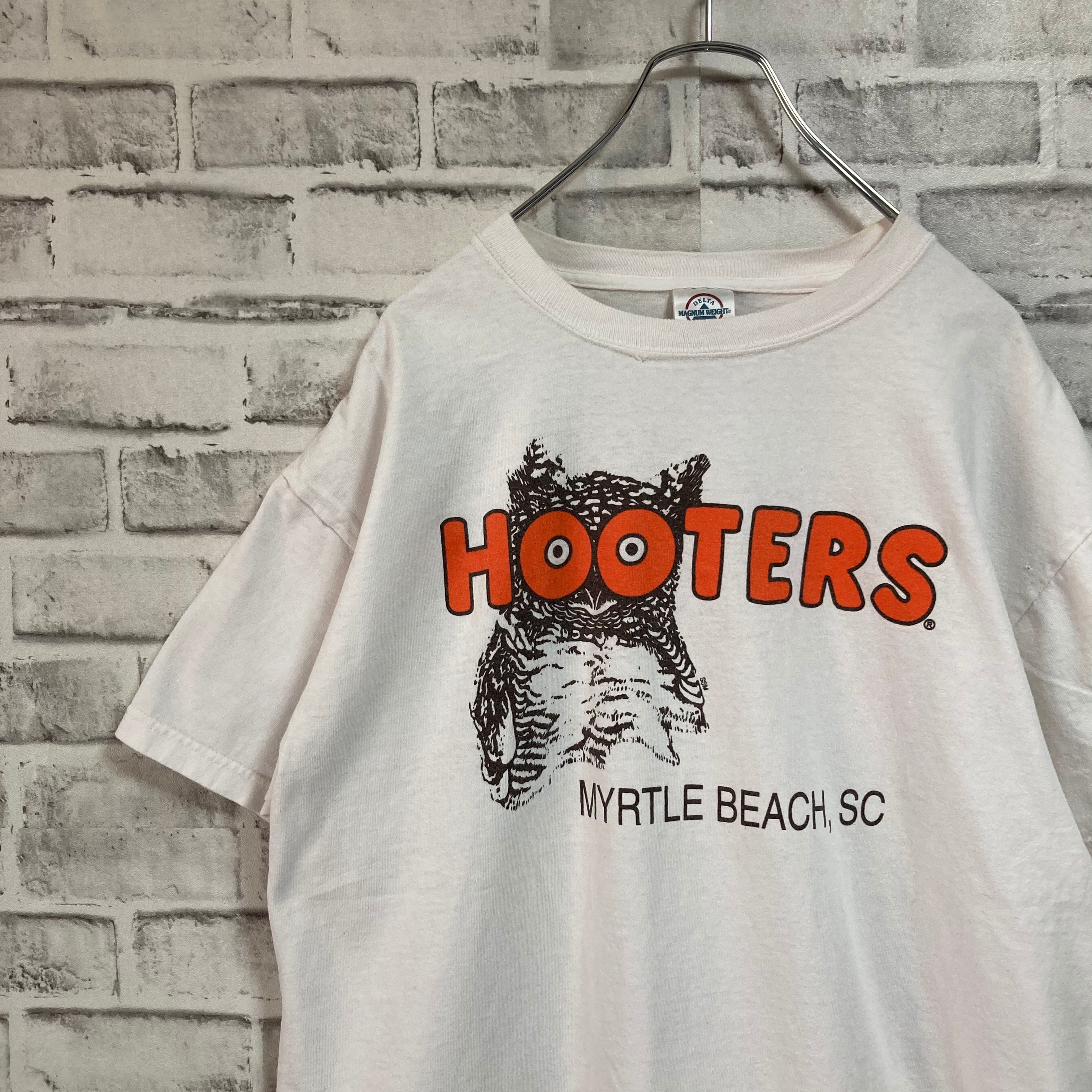 DELTA】S/S Tee L “HOOTERS” バックプリント 両面プリント Tシャツ