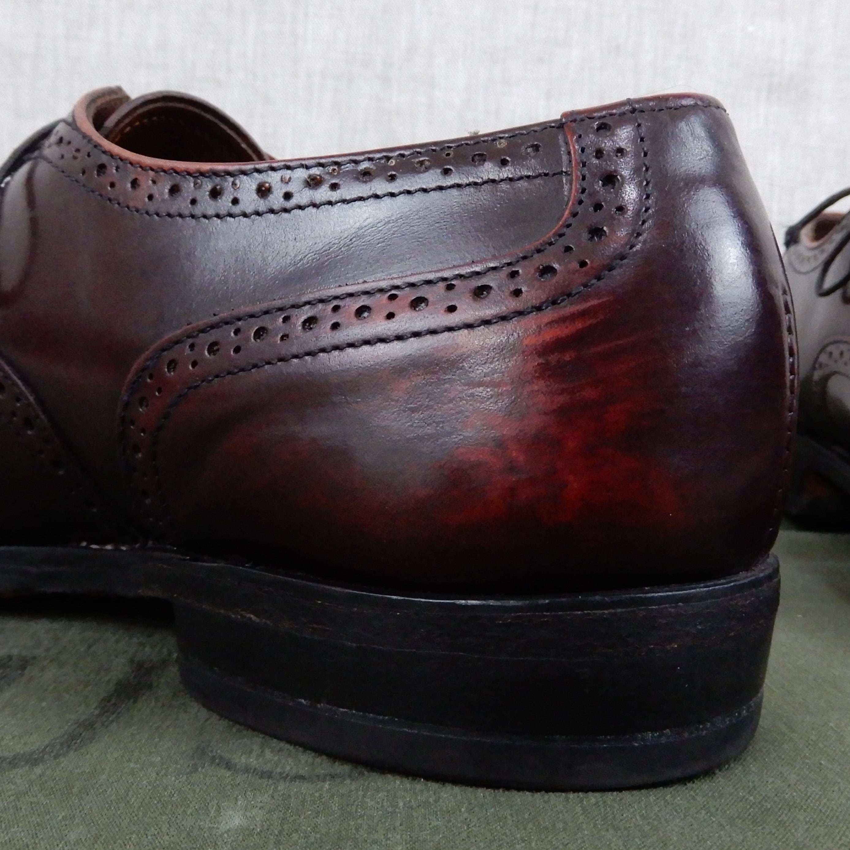 BOSTNIAN FOOTSAVER Cap Toe Shoes 1980s Burgundy | Loki Vintage&Used