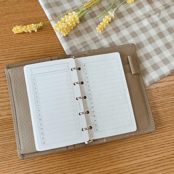 マイクロ5サイズ/毎日の記録リフィル(見開き1ヶ月)