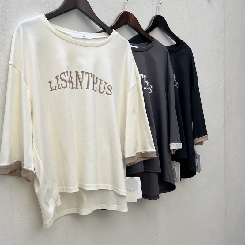 QTUME(クチューム) 5分袖ロゴT 610-25073 “LISIANTHUS” | diagrande