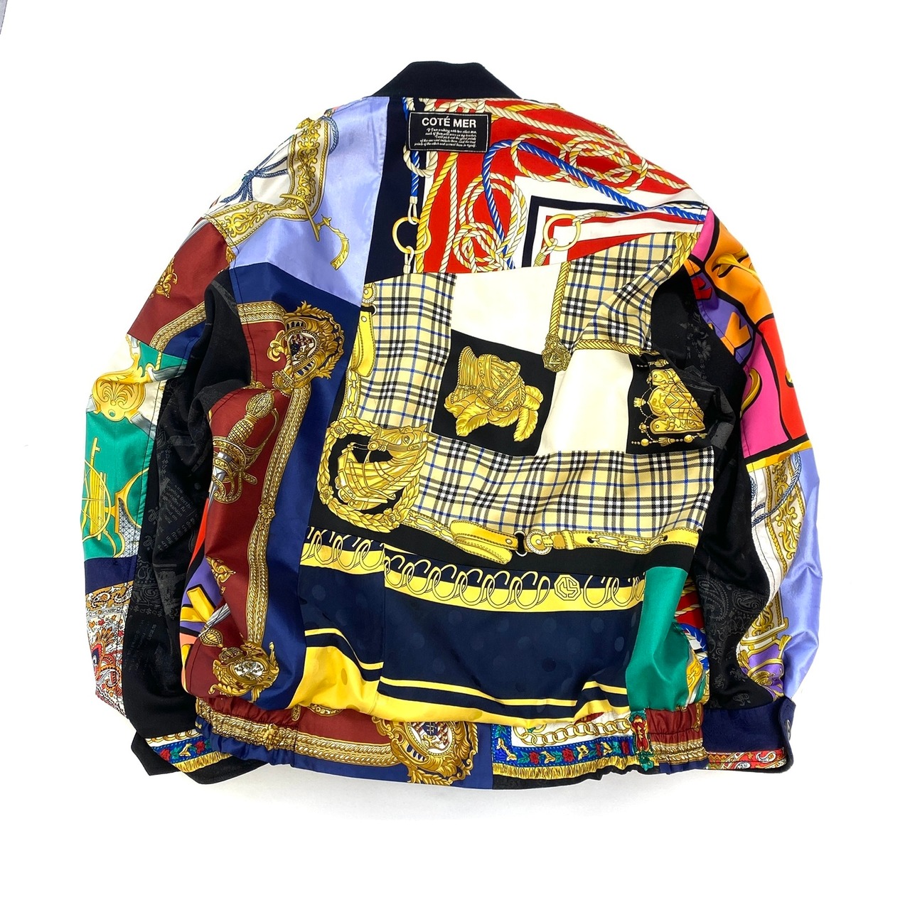 【bomber40】再構築リバーシブルボンバー  Kimono×vintage scarf MIX BOMBER reversible JACKET