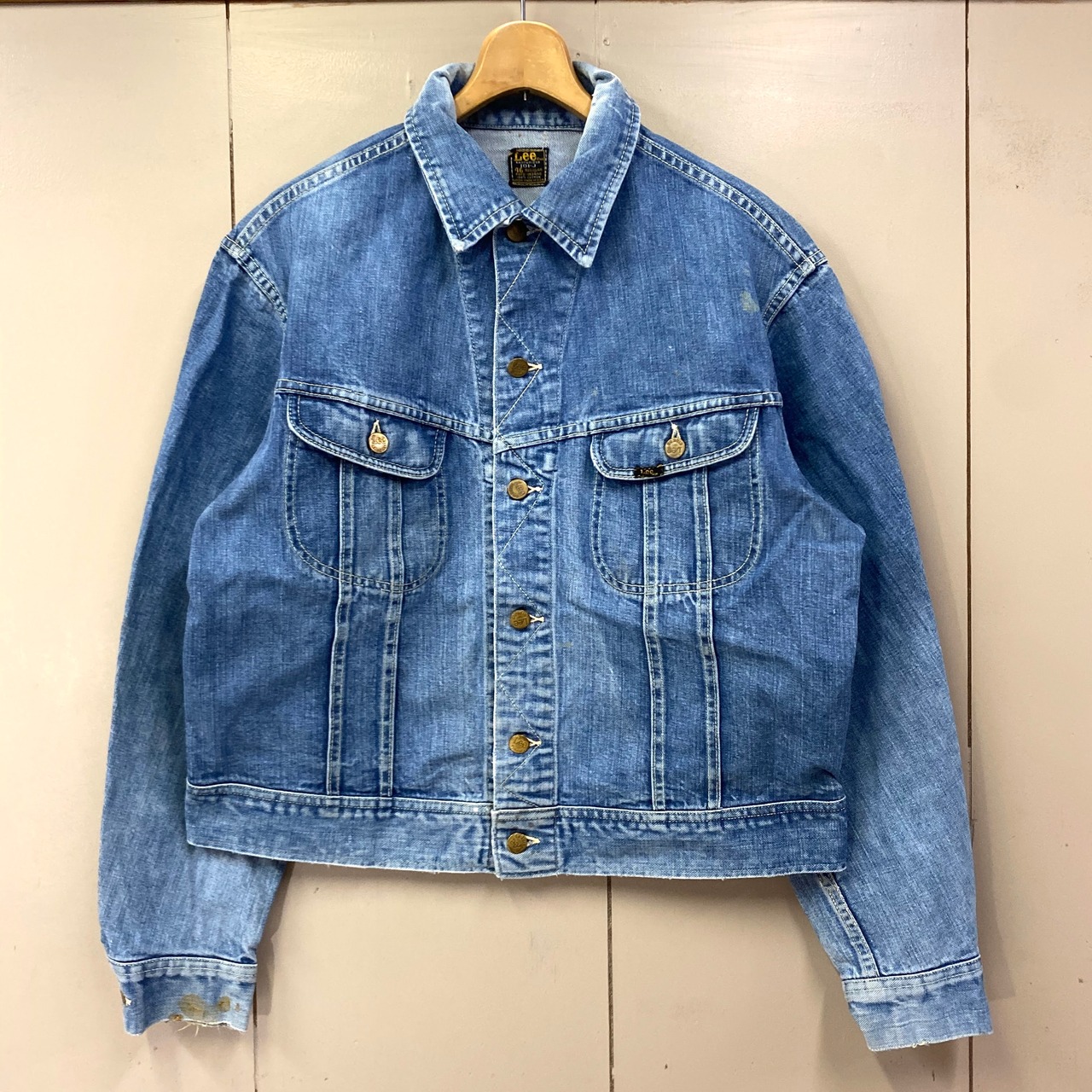 60〜70年代 60〜70s Lee 101-J デニムジャケット 黒タグ ヴィンテージ 
