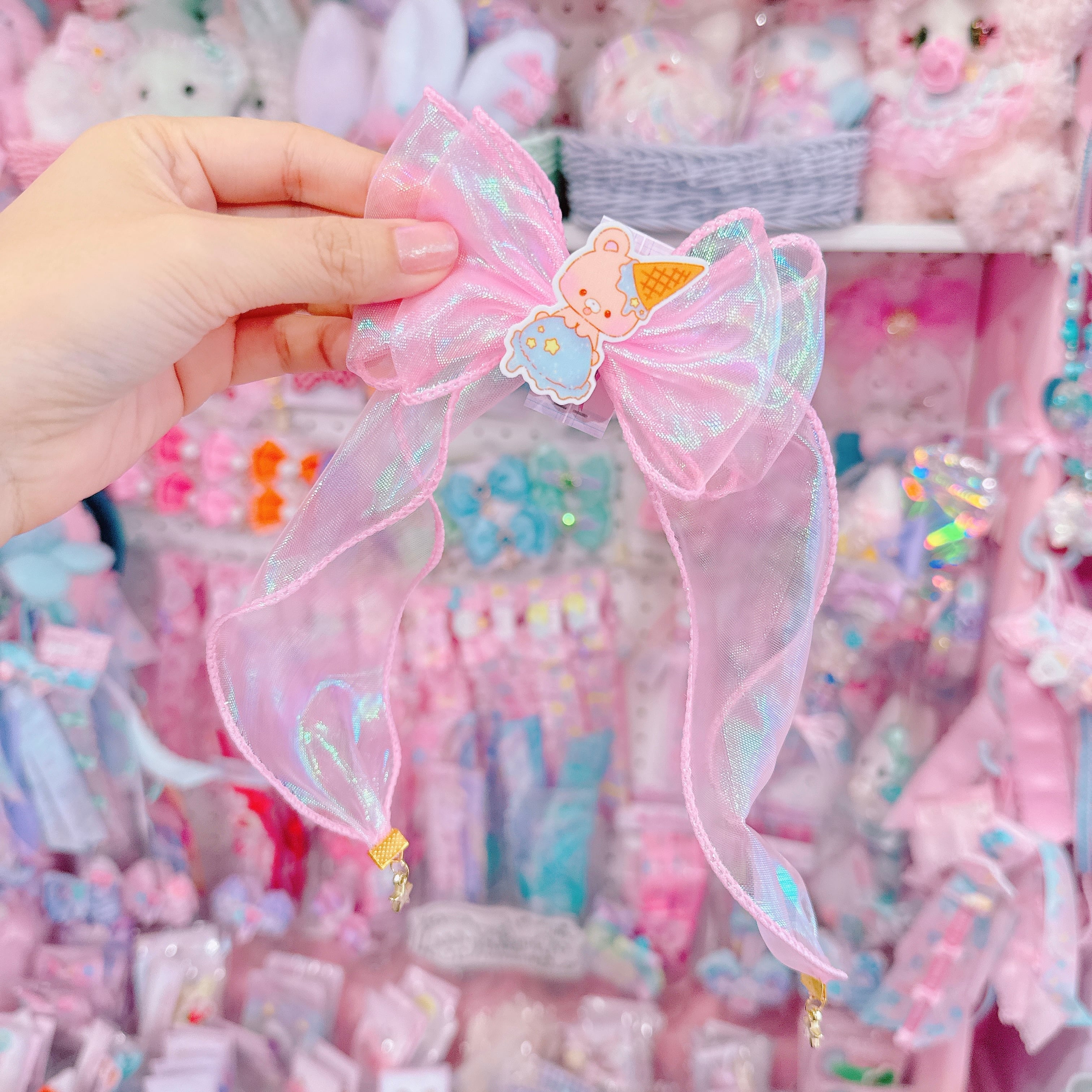 【F7】58-2たらりんオーガンジーヘアクリップ