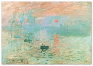 【特価処分】ポスター (クロード モネ 印象 日の出) A2サイズ 絵画 (日本製) インテリア アートポスター 壁紙 名画