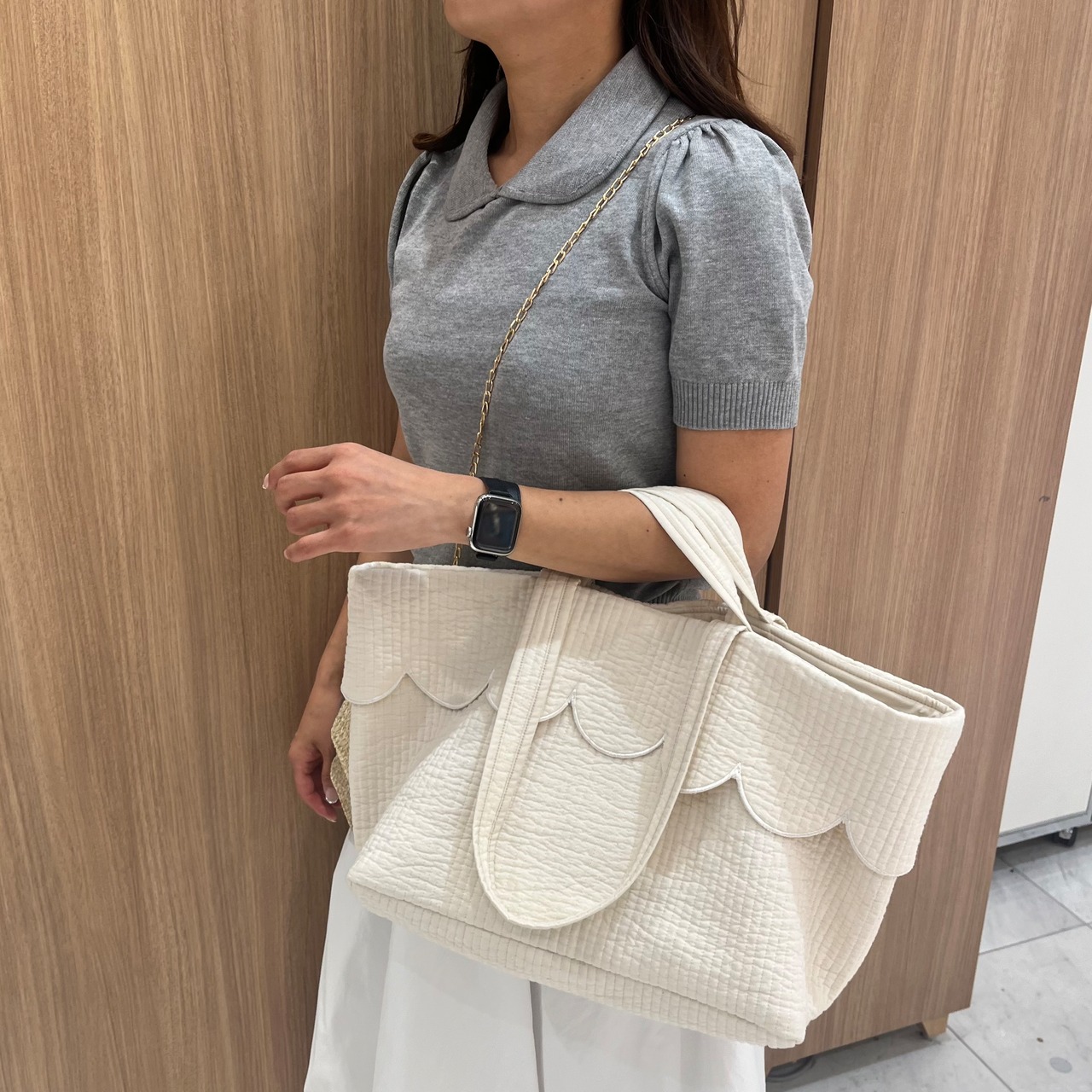 襟付き半袖ニット