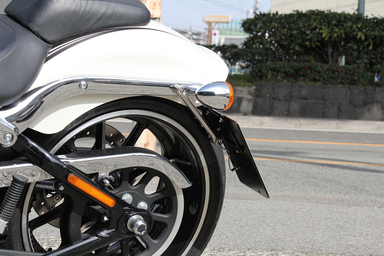 Chrome bridge Side-mounnt License plateBracket for FXSB