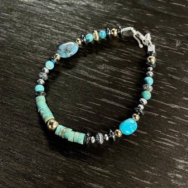 ブライト（Bright）ブレスレット（Wave All Turquoise) 20cm