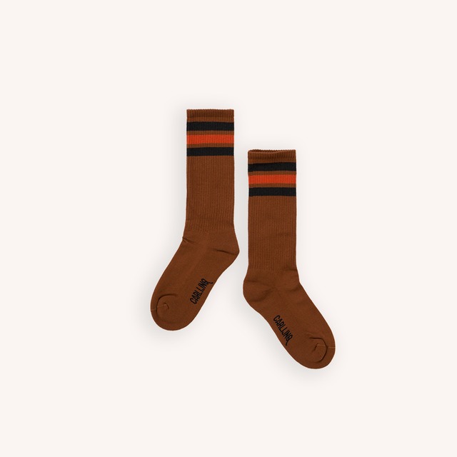 CarlijnQ / Basics - sport socks (brown/black)