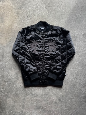 STUSSY SATIN PALM JACKET (black) STUSSY SATIN PALM JACKET (black)