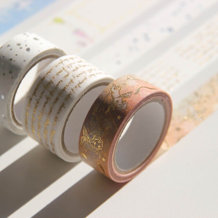 BOKI】マスキングテープ Song of Angels Gold Foil Masking Tape