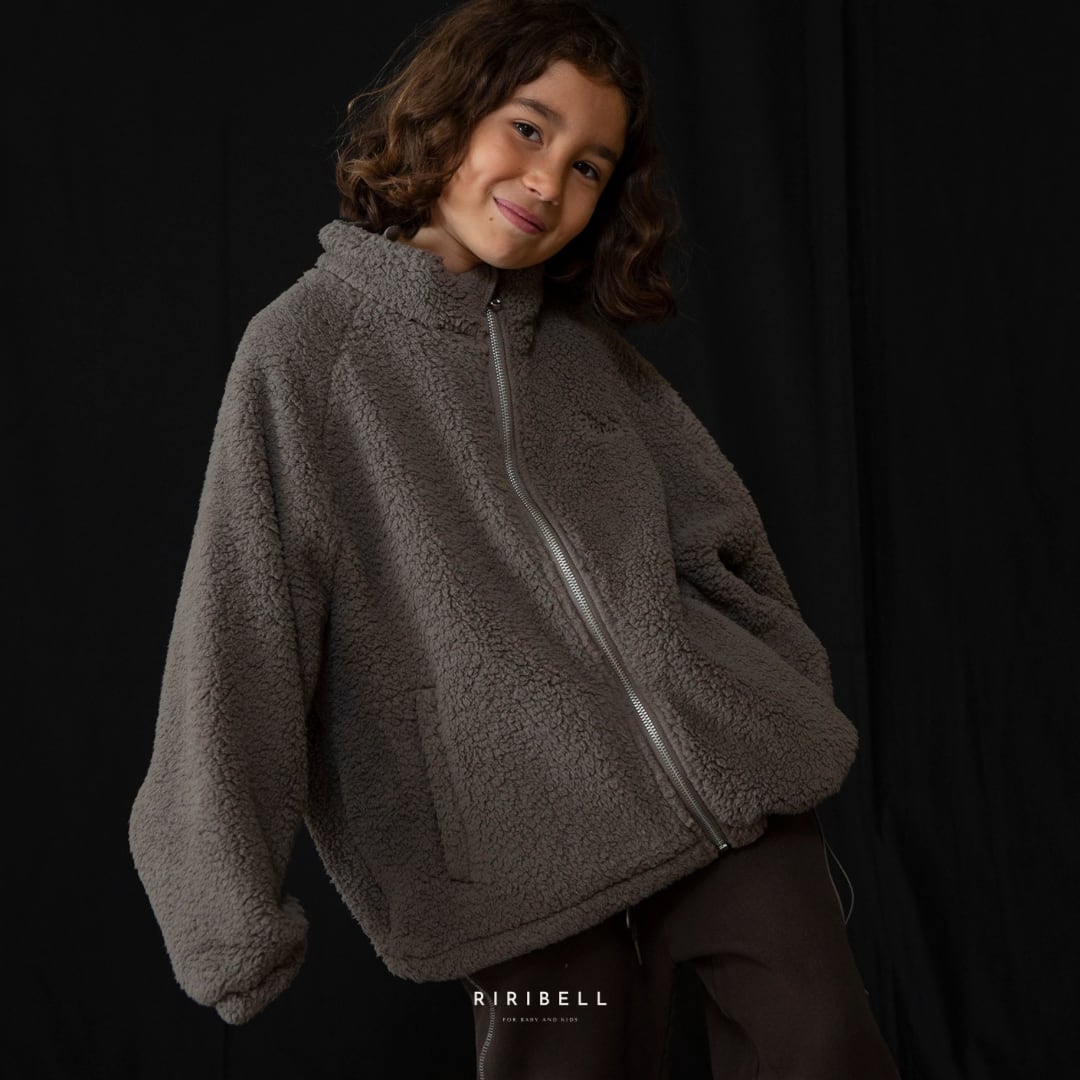 【façade】Teddy Zip Sweater / Stone