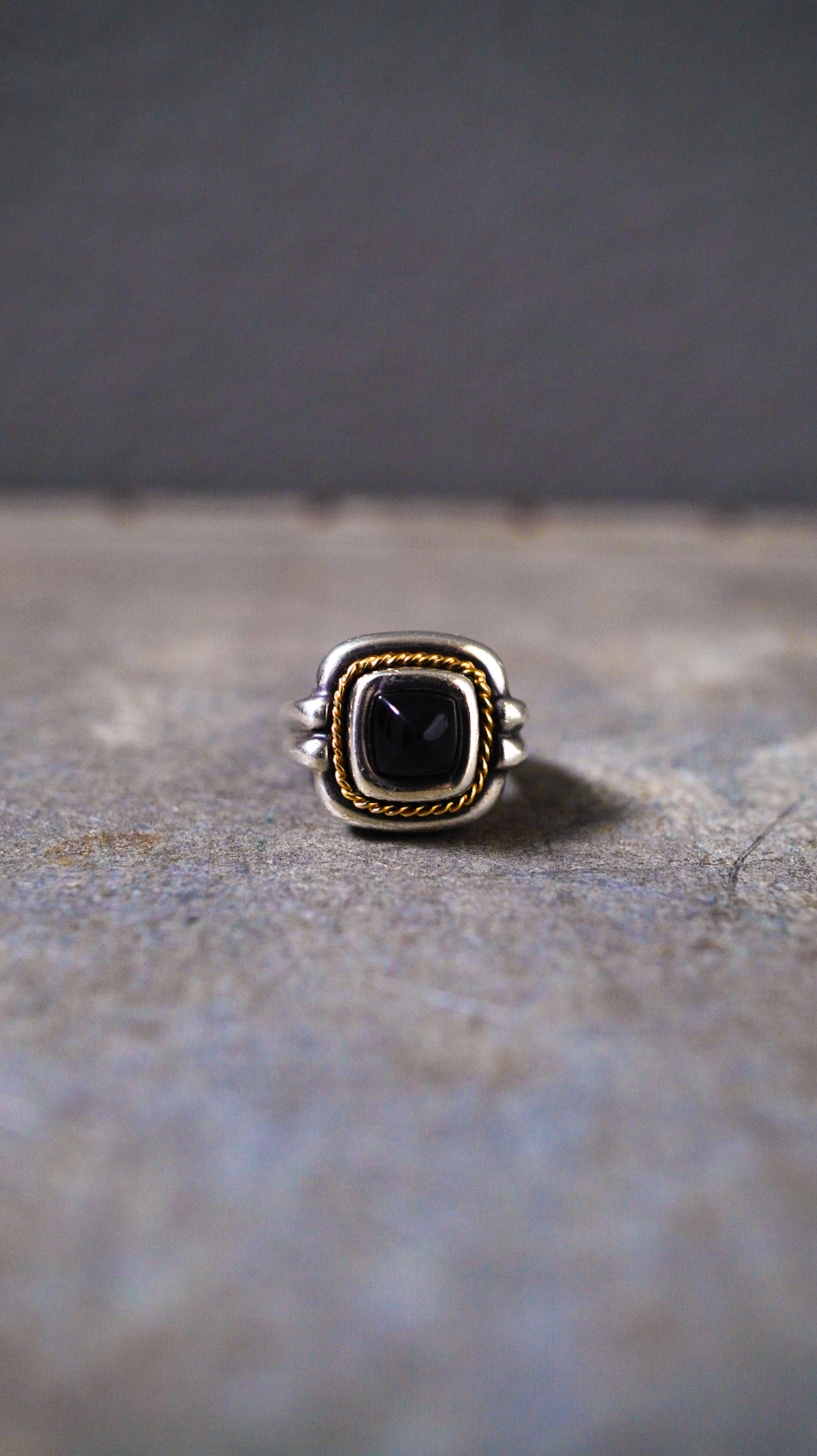 VINTAGE】TIFFANY&Co. ティファニー ブラック オニキス スクエア  