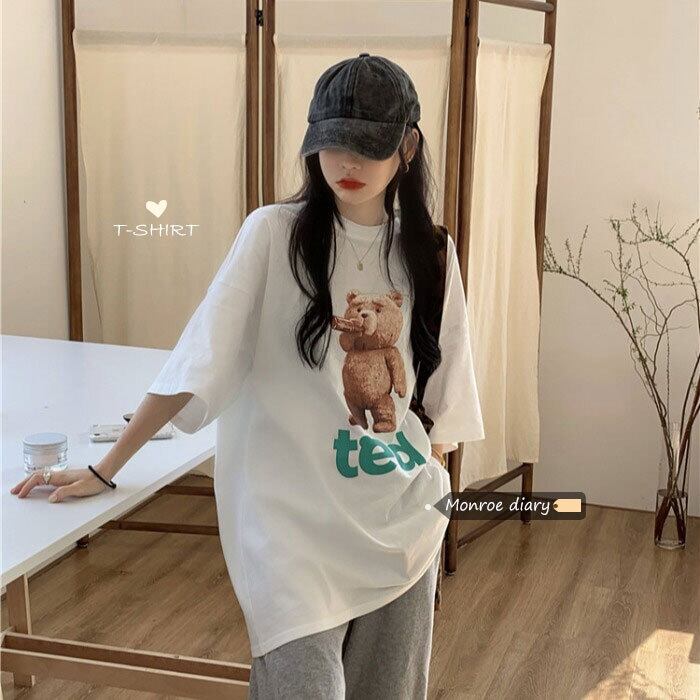 Tシャツ シャツ ルーズトップス スプリングスタイル 春物 モンロー92084878041