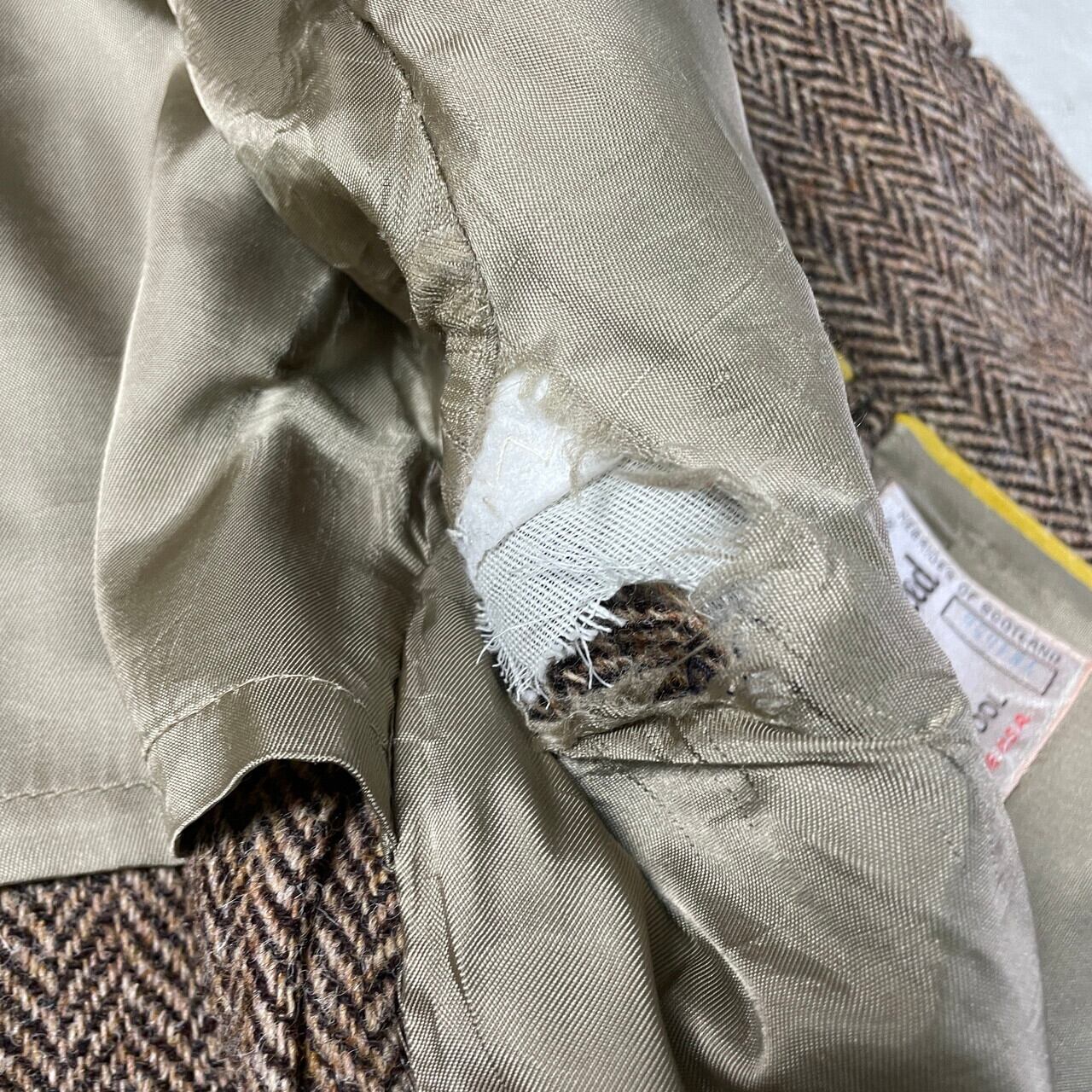 80年代 USA製 HARRIS TWEED ハリスツイード ウールテーラード