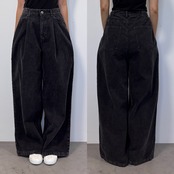 コーデュロイワイドPT/ブラック