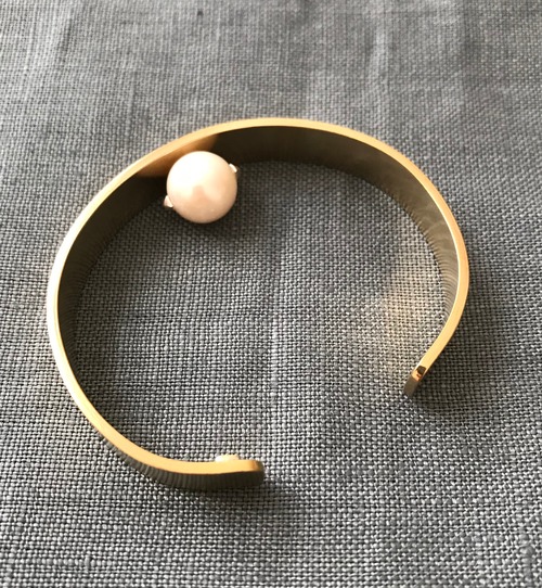 pearl bracelet 1   PeB-1  brass