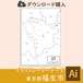 東京都福生市の白地図データ