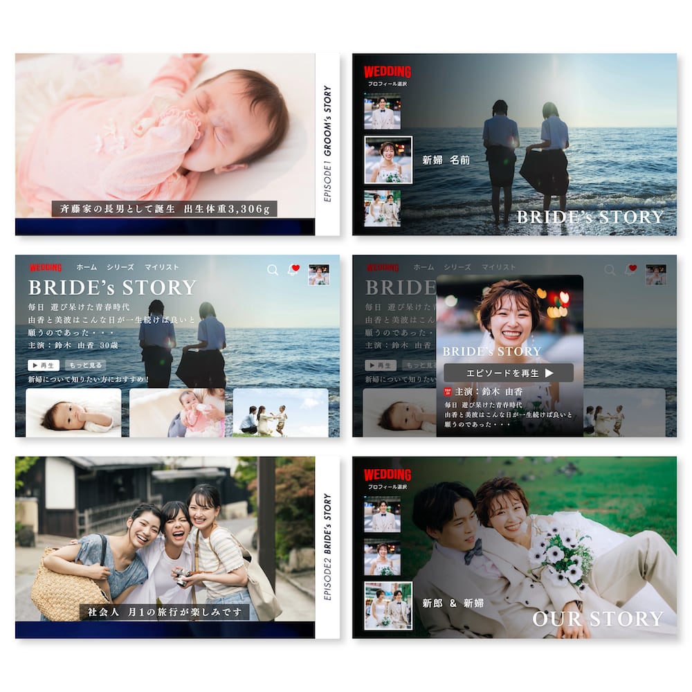 結婚式ムービーテンプレート / プロフィールムービー / NETFLIX STYLE