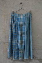 Two types of checked flared skirts