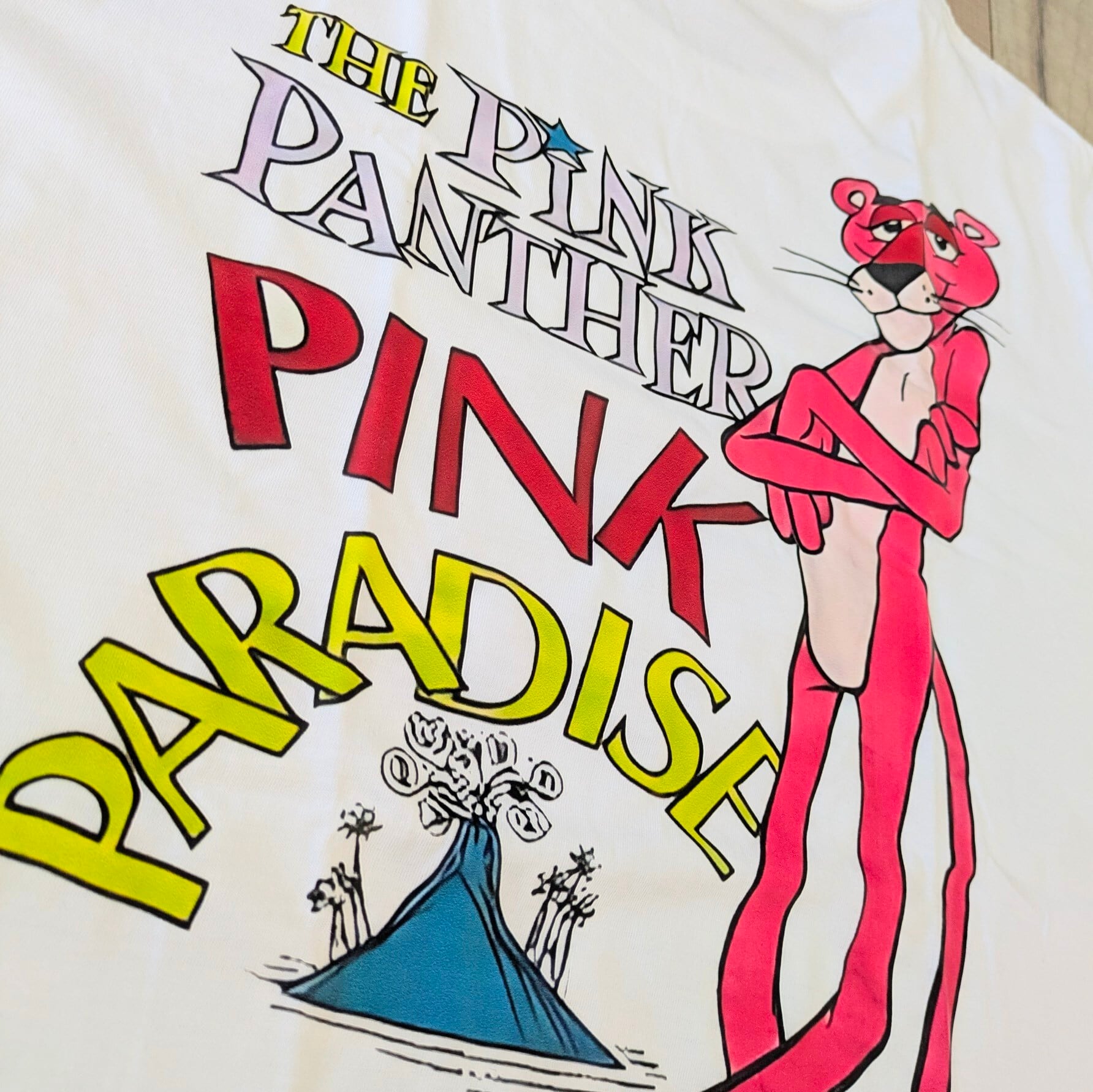 【 The Pink Panther / ピンクパンサー 】 『PINK PARADISE』 Tシャツ / 90' 〚アメリカン雑貨 アメトイ〛