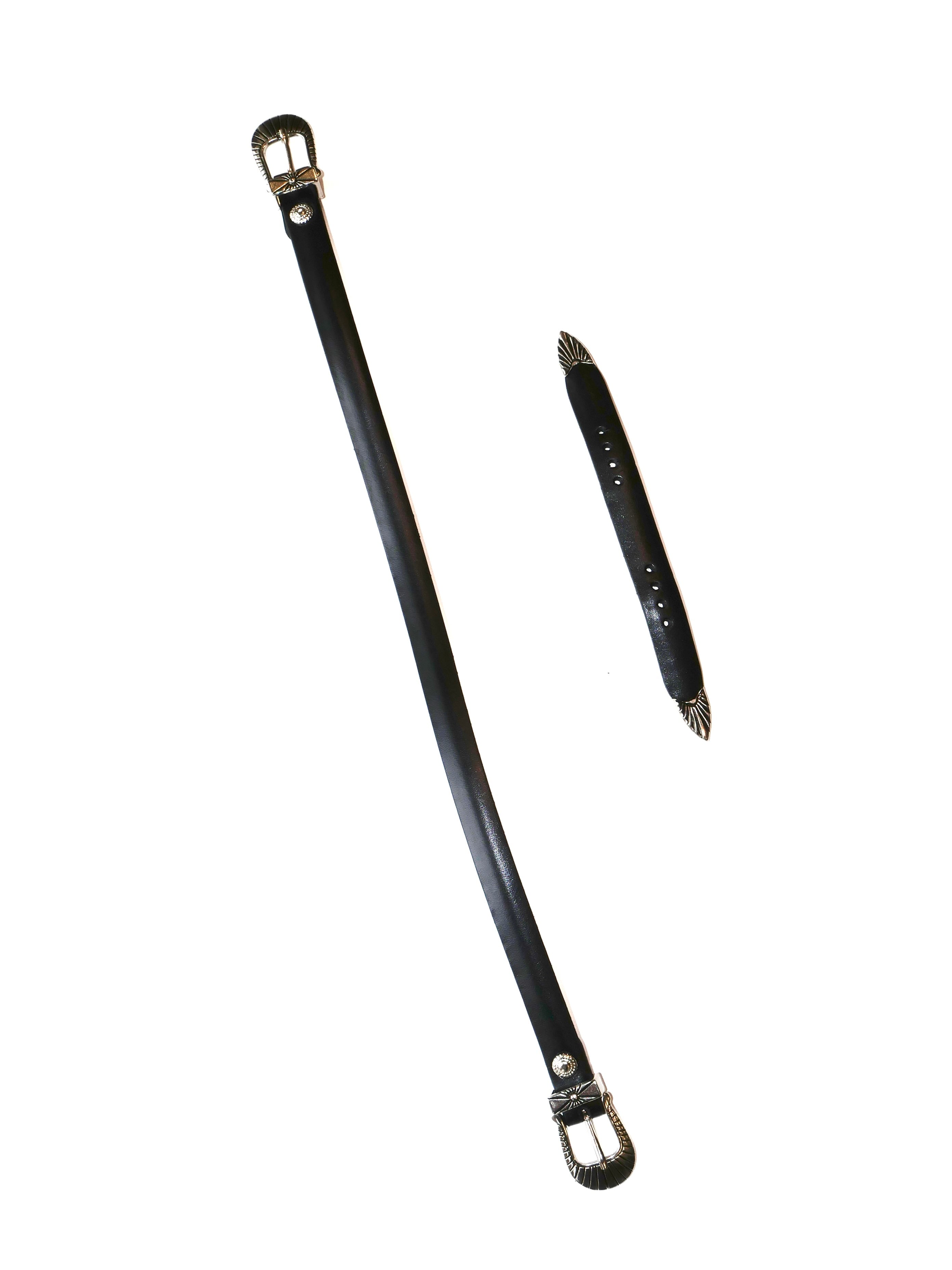 TOGA TOO DOUBLE BUCKLE LEATHER BANGLE | CONSTRUCT1