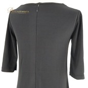 フラダンス 衣装 ワンピース ドレス プアラニ ブラック系 PUALANI ティアレ柄 長袖 ワンポイント ラメ タヒチアン 上品 きれい 華やか 鮮やか かわいい 黒 紫 ハワイアン アロハ ハワイアンプリント フラ ダンス レッスン 練習 エレガント