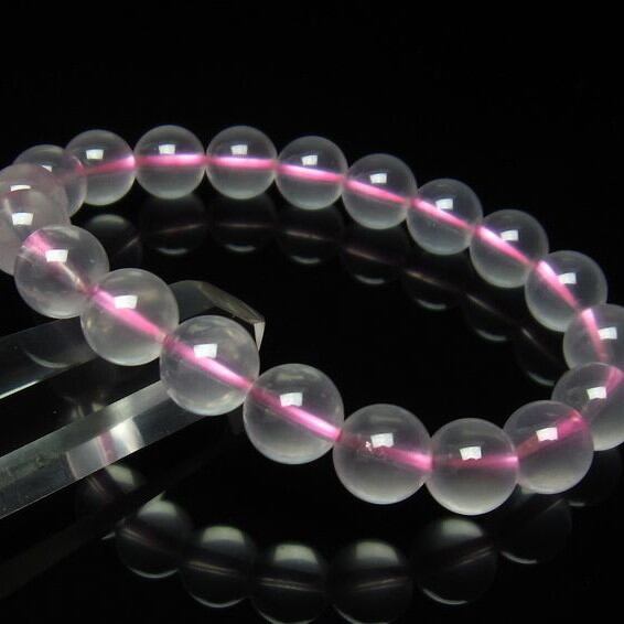 ミルキークォーツ ピンク ブレスレット 10mm [M便 1/10] 111-4948