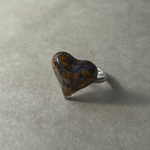 Flower Heart Ring -YELLOW- pinky ring