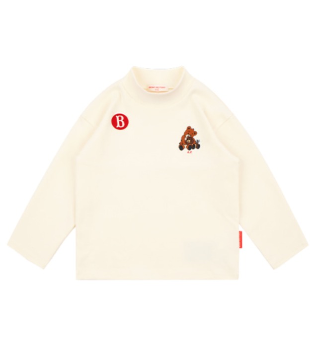 [BEBE DE PINO] Hug bear half neck long sleeve tee 正規品 韓国ブランド 韓国ファッション 韓国代行 韓国通販 ベベドピノ bebedepino 日本 店舗 韓国 子供服