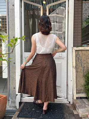 40's  brown nap skirt