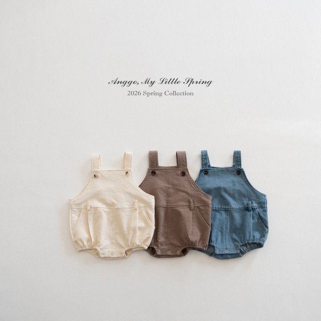 pine overall romper【anggo】※2月下旬〜3月上旬発送予定