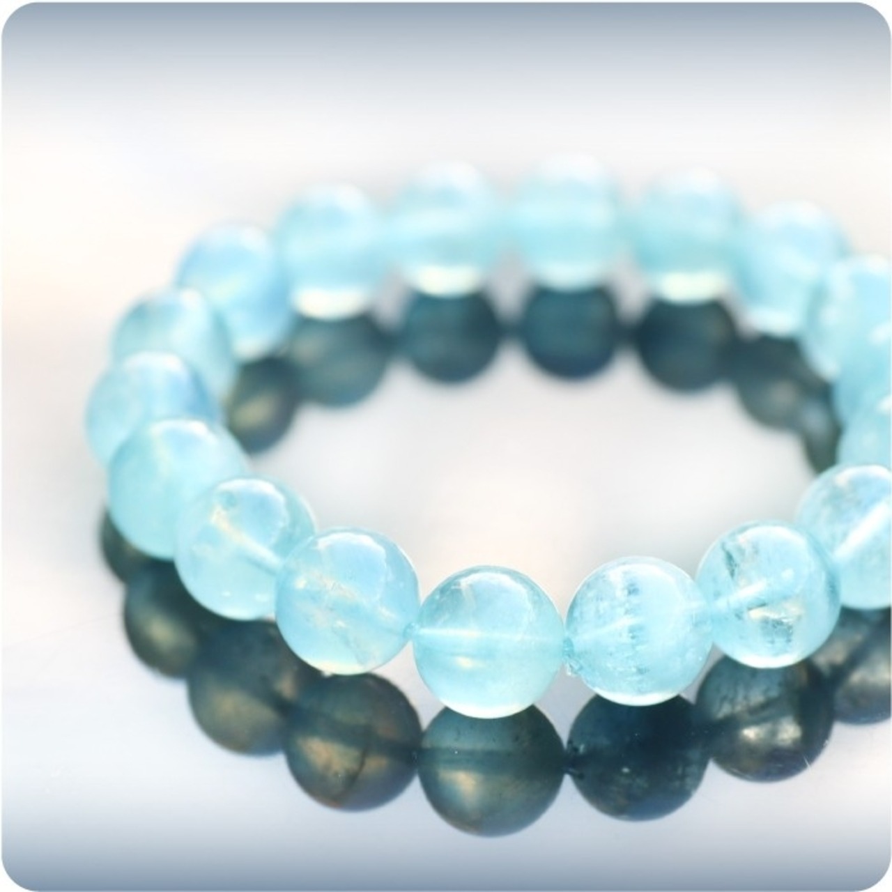 澄んだ青で清々しく|3月誕生石・癒しに MIKI-JEWERLRY【アクアマリン14mm】 禅シリーズ-碧- HEKI