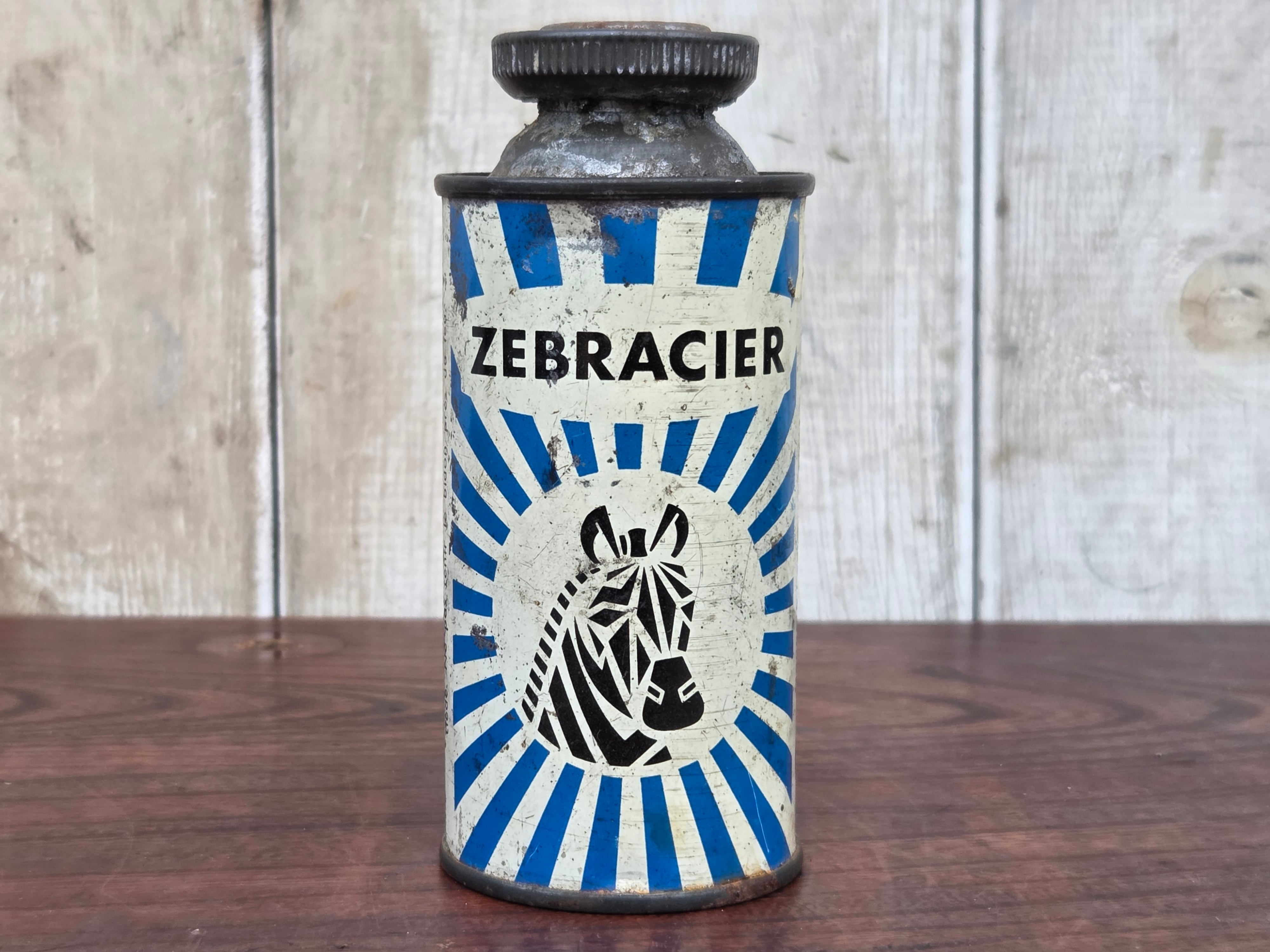【Vintage】フランス ZEBRACIER 耐熱塗料 TIN缶 /d63