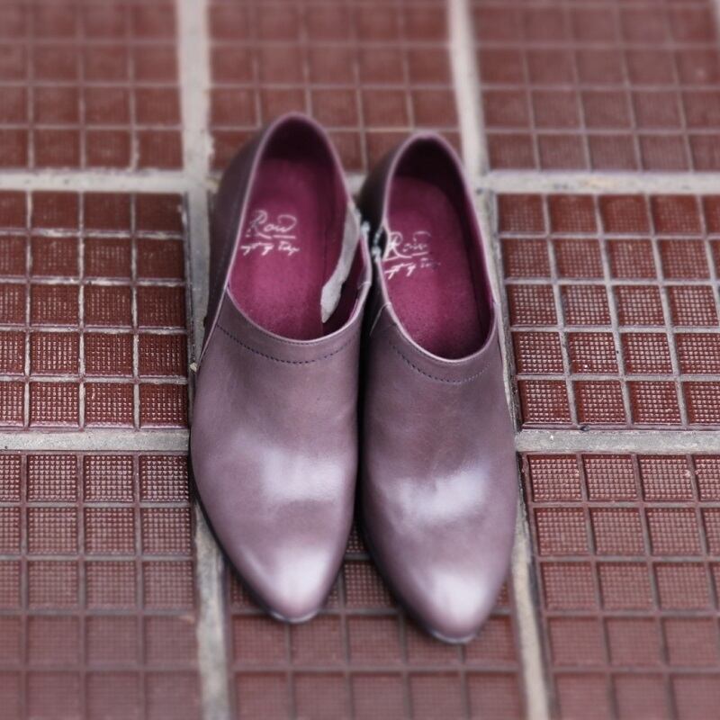 1871 GY】アシンメトリーカット ブーティー ＊made in Japan＊ | row