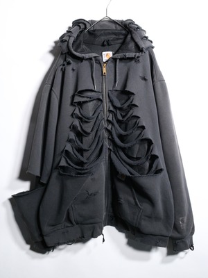 REMAKE / ”carhartt” 肋骨 skull motif punk design XXL zipup foodie