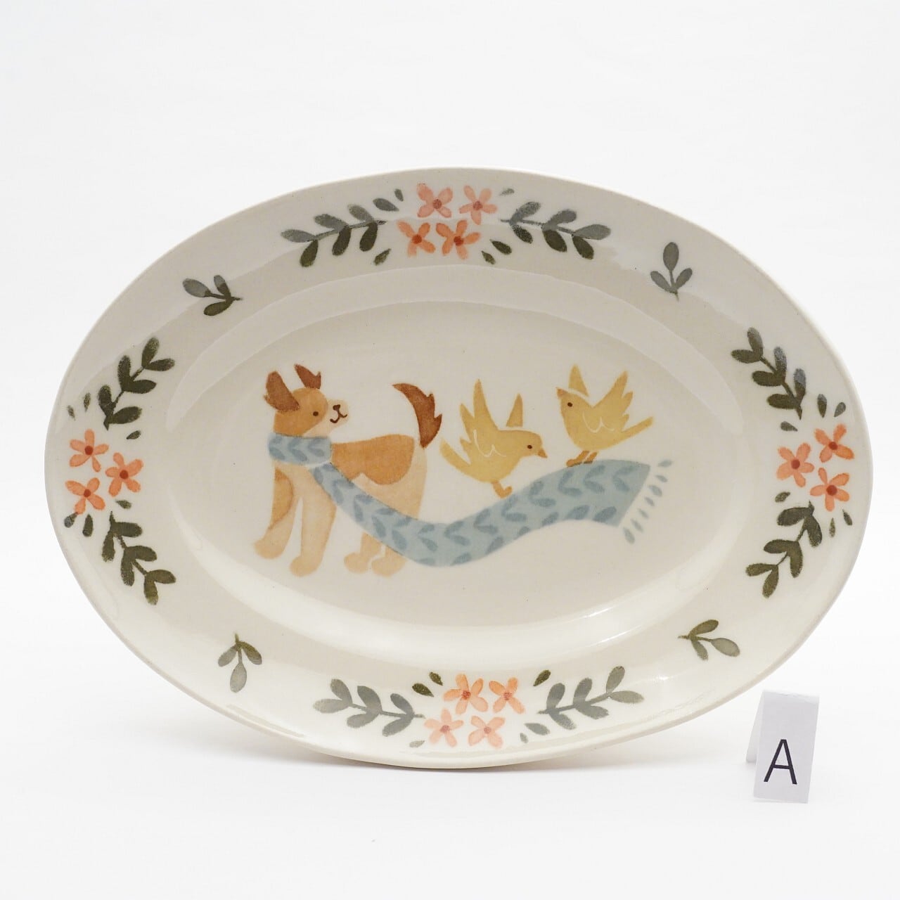 文鳥舎】楕円皿 15-1 | ろにせら ギャラリーと雑貨のお店